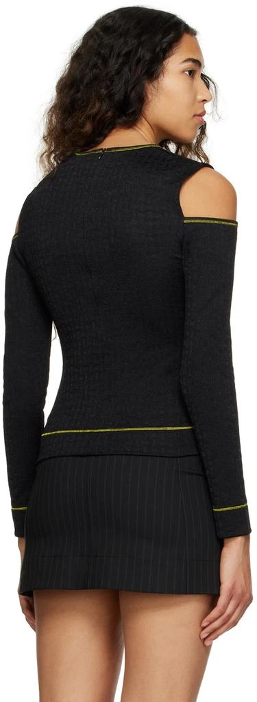 商品Ganni|Black Cutout Long Sleeve T-Shirt,价格¥457,第3张图片详细描述
