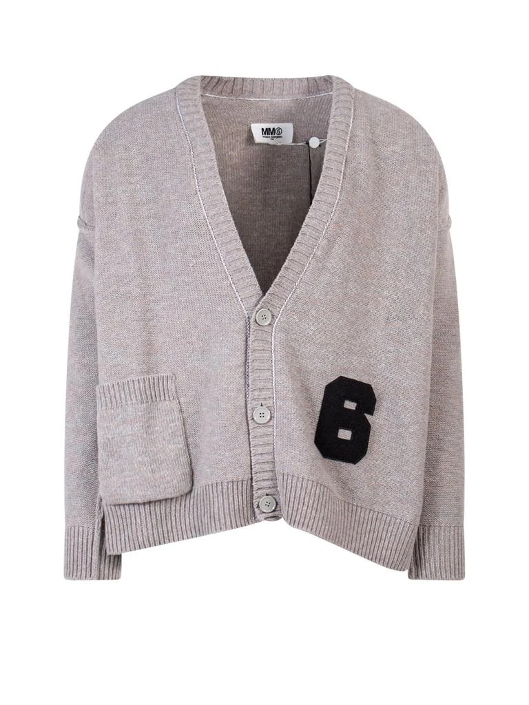 商品MM6|MM6 Maison Margiela Distressed V-Neck Cardigan,价格¥1431,第1张图片