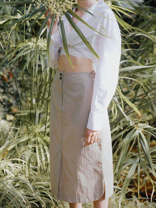 [Conscious] H-line Slit Midi Skirt_2color商品第3张图片规格展示