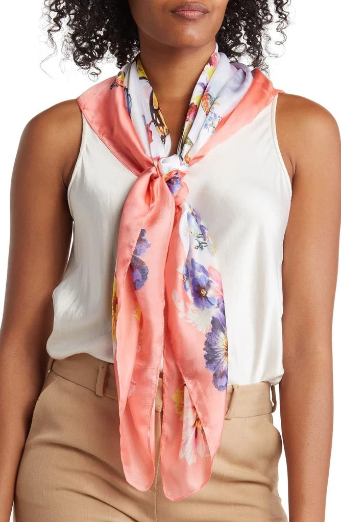 商品Vince Camuto|Butterfly Garden Print Square Scarf,价格¥93,第1张图片