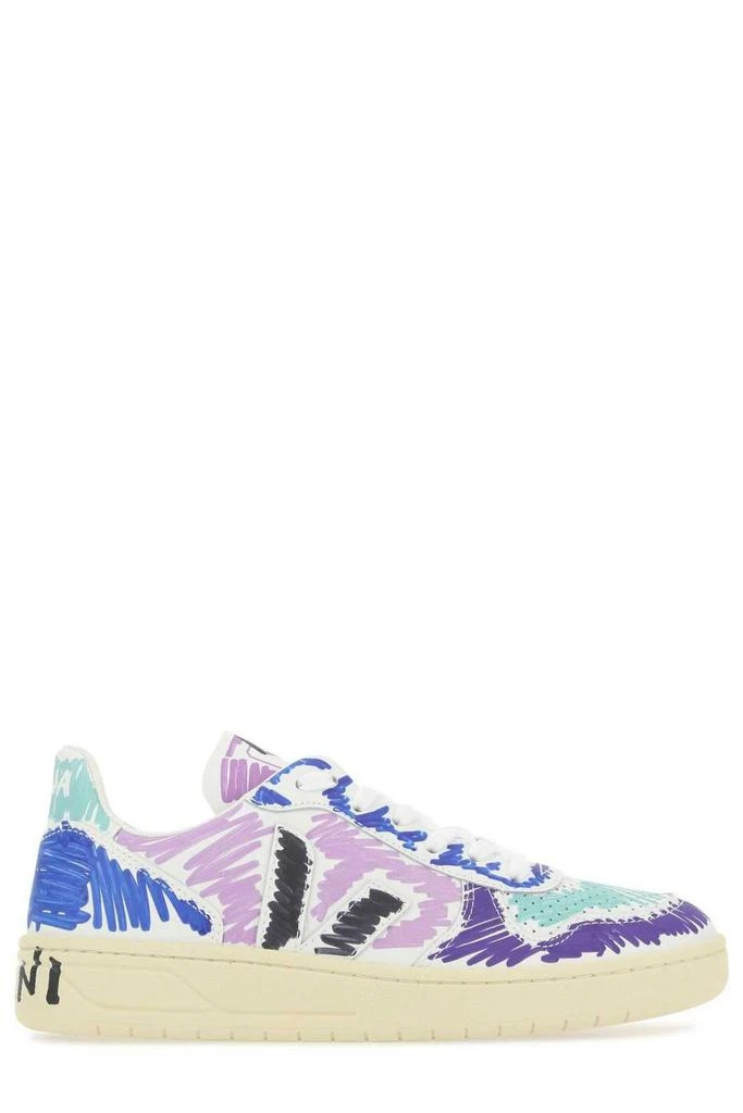 商品Marni|Marni X Veja V-10 Graffiti Low-Top Sneakers,价格¥1461,第1张图片