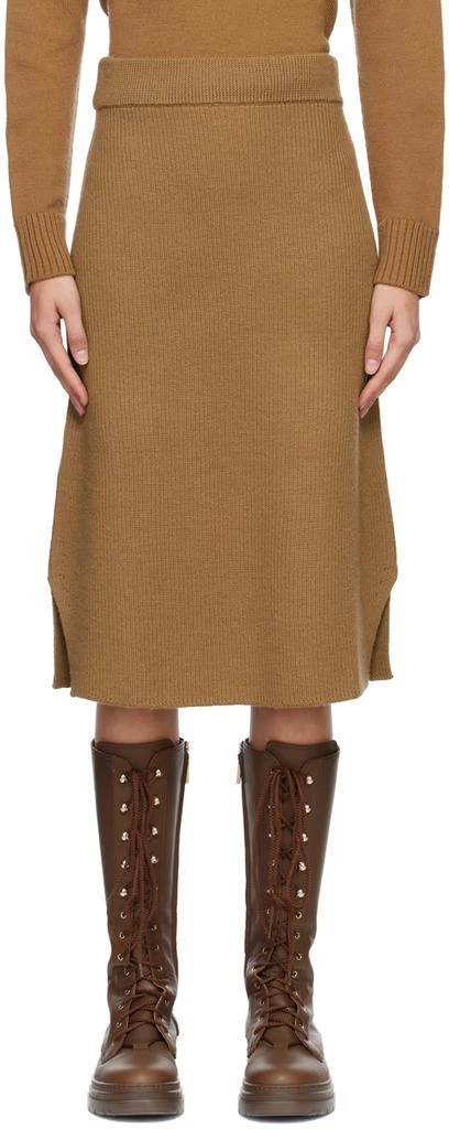 商品Max Mara|Brown Egizi Midi Skirt,价格¥469,第1张图片