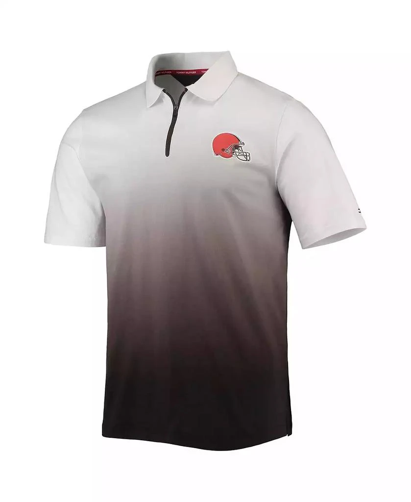 商品Tommy Hilfiger|Men's White, Brown Cleveland Browns Rory Quarter-Zip Polo Shirt,价格¥463,第2张图片详细描述