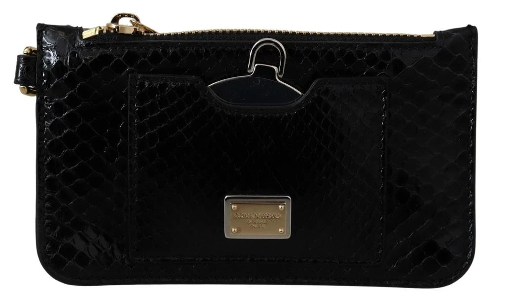 商品Dolce & Gabbana|Dolce & Gabbana Elegant Python Pattern Leather Wristlet Wallet,价格¥3578,第1张图片