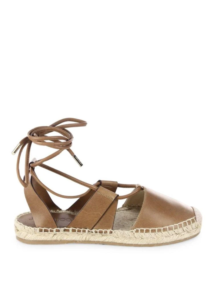 商品Jimmy Choo|Darby Vac Leather Lace-Up Espadrilles,价格¥1424,第5张图片详细描述