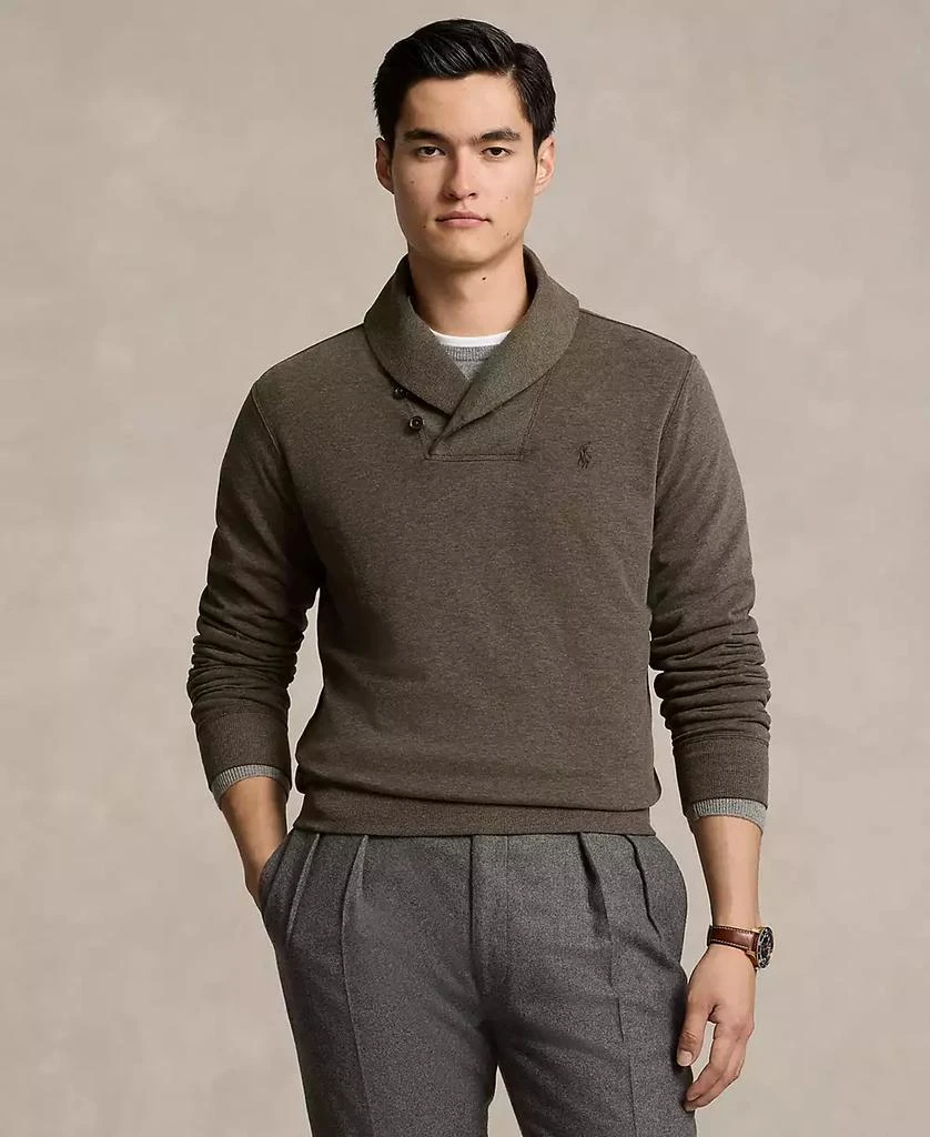 商品Ralph Lauren|男士奢华平纹针织披肩领套头衫,价格¥209,第1张图片