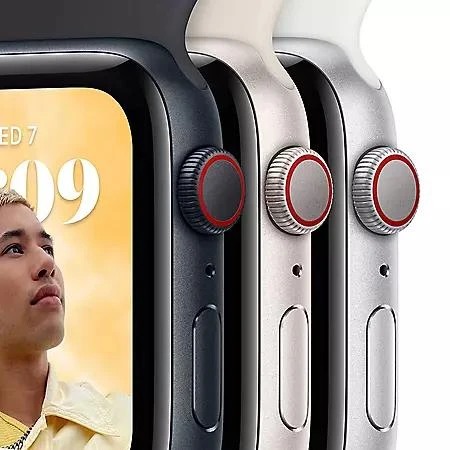 商品Apple|Apple Watch SE (2nd Generation) GPS + Cellular 40mm Aluminum Case with Sport Band (Choose Color and Band Size),价格¥2372,第3张图片详细描述