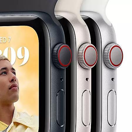 商品Apple|Apple Watch SE (2nd Generation) GPS + Cellular 44mm Aluminum Case with Sport Band (Choose Color and Band Size),价格¥2358,第5张图片详细描述