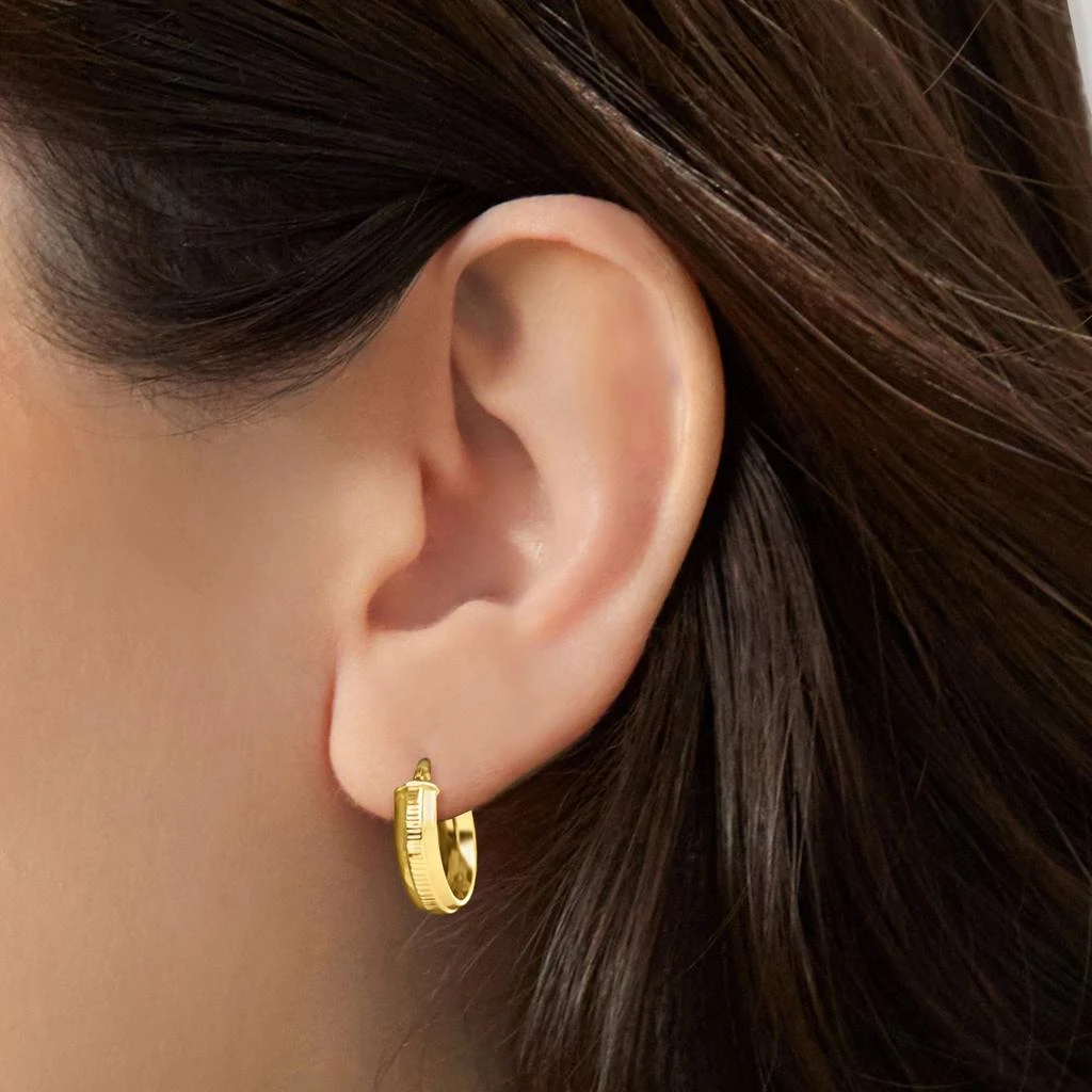 商品Ross-Simons|Ross-Simons Italian 14kt Yellow Gold Huggie Hoop Earrings,价格¥1119,第5张图片详细描述