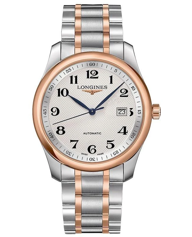 商品Longines|Longines Master Collection Automatic 40mm Silver Dial Rose Gold and Stainless Steel Men's Watch L2.793.5.79.7,价格¥22889,第1张图片