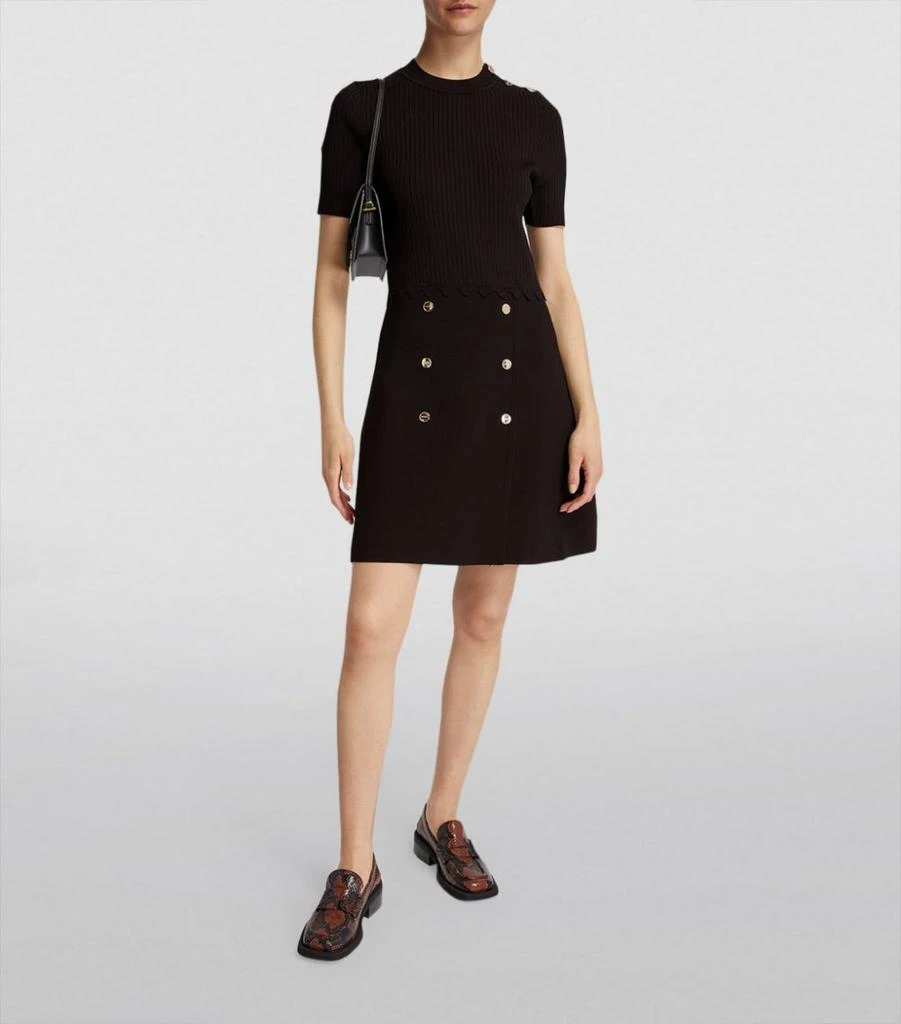 商品Sandro|Rib-Knit Mini Dress,价格¥2759,第2张图片详细描述