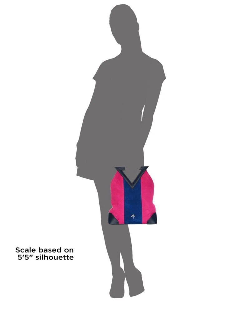商品Manu Atelier|Manu Atelier - Triangle North Suede & Leather Mini Bag,价格¥1702,第3张图片详细描述
