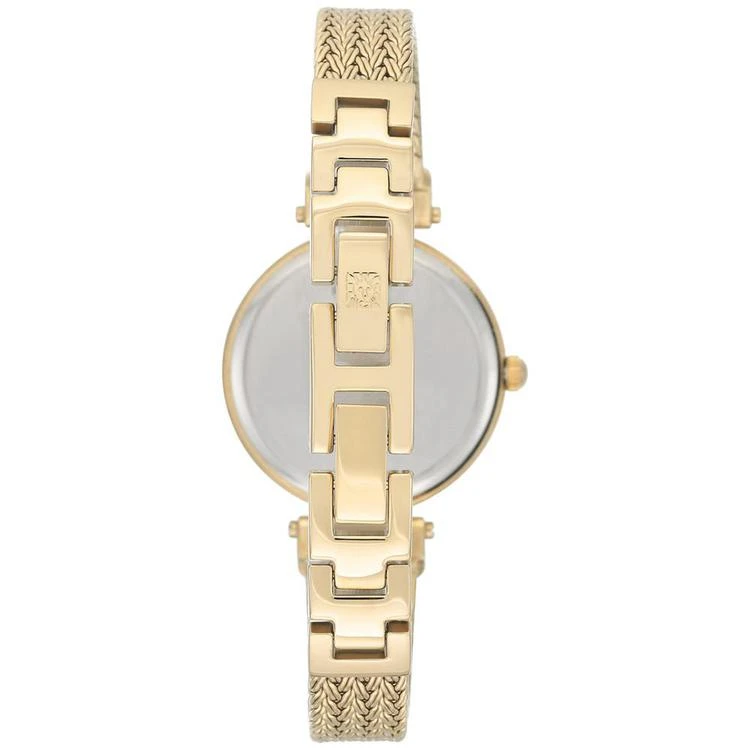 商品Anne Klein|Women's Gold-Tone Stainless Steel Mesh Bracelet Watch 30mm AK-1906PMGB,价格¥281,第3张图片详细描述