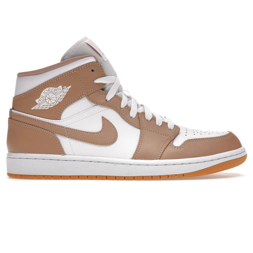 商品Jordan|Air Jordan 1 Mid Tan Gum,价格¥1581,第1张图片