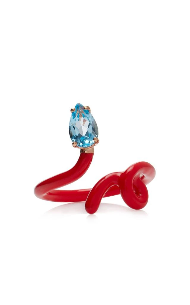 商品Bea Bongiasca|Bea Bongiasca - Baby Vine 9K Rose Gold; Topaz; And Enamel Ring - Red - US 8 - Moda Operandi - Gifts For Her,价格¥5098,第1张图片