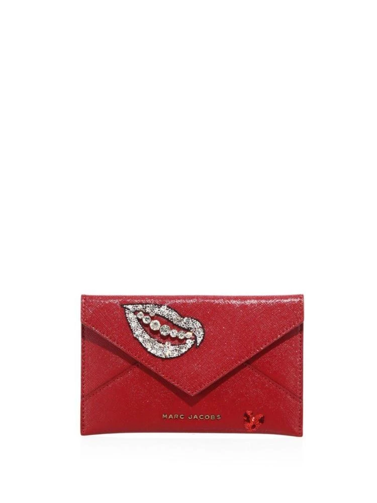 商品Marc Jacobs|Hand To Heart Embellished Leather Envelope Clutch,价格¥585,第1张图片