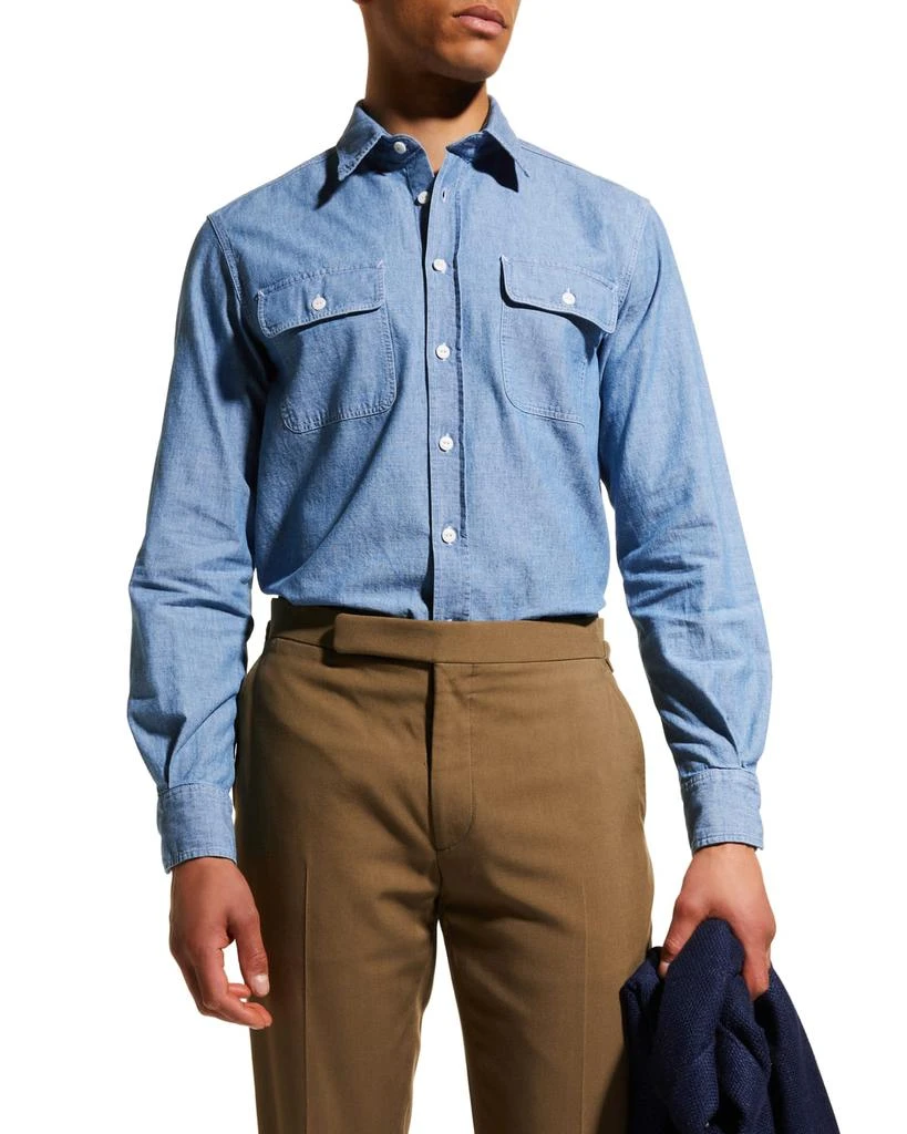 商品Ralph Lauren|Men's Chambray Sport Shirt,价格¥3045,第1张图片