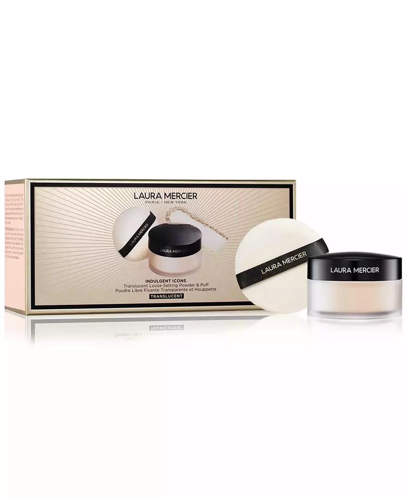 商品Laura Mercier|2-Pc. Indulgent Icons Translucent Loose Setting Powder & Puff Set,价格¥268,第1张图片