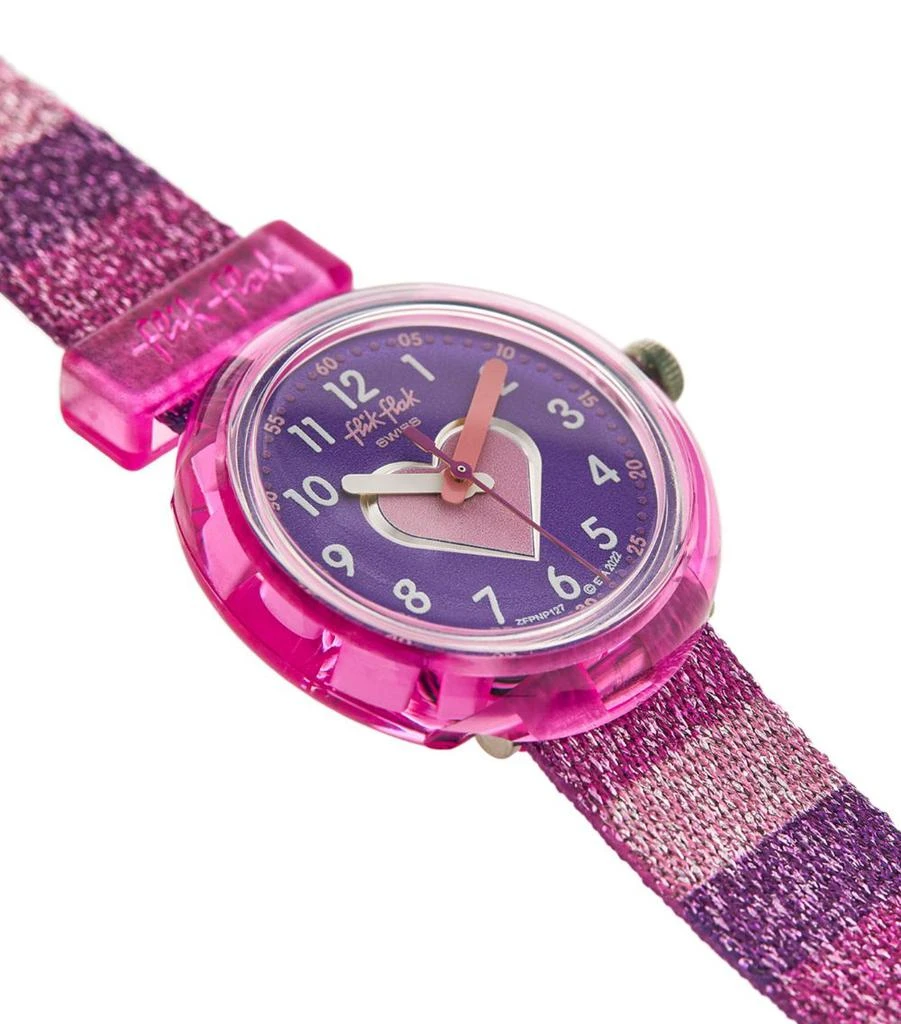 商品Flik Flak|Stripy Glitter Watch,价格¥425,第3张图片详细描述