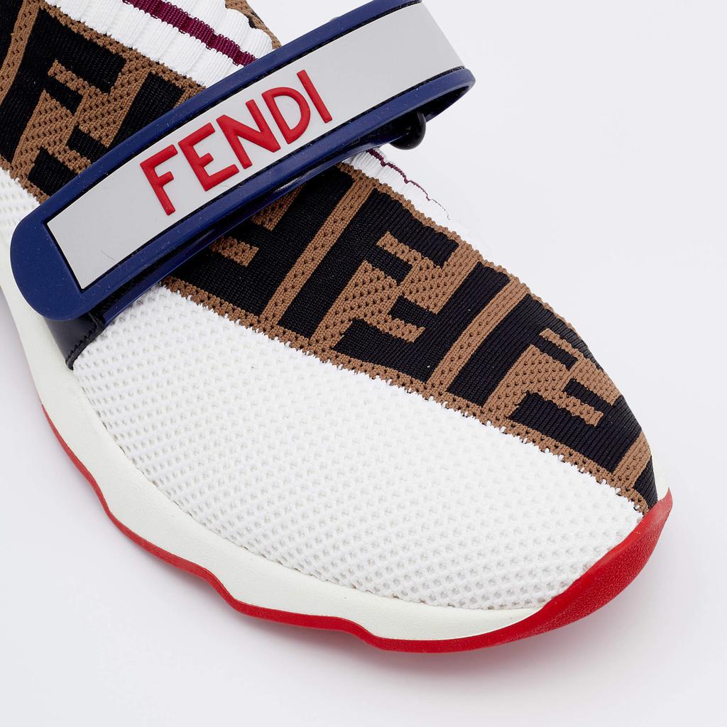 Fendi Multicolor Knit Fabric Rockoko Sneakers Size 39商品第8张图片规格展示