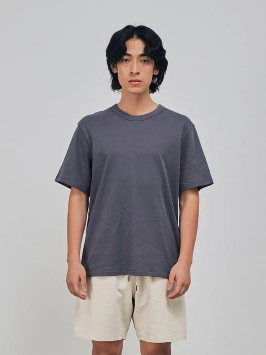 商品HIDEOUT|Essential Short Sleeve T Shirt Charcoal,价格¥346,第1张图片