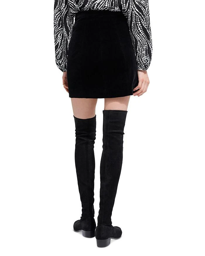 商品The Kooples|Slit Zoom Mixed Media Mini Skirt,价格¥1044,第2张图片详细描述