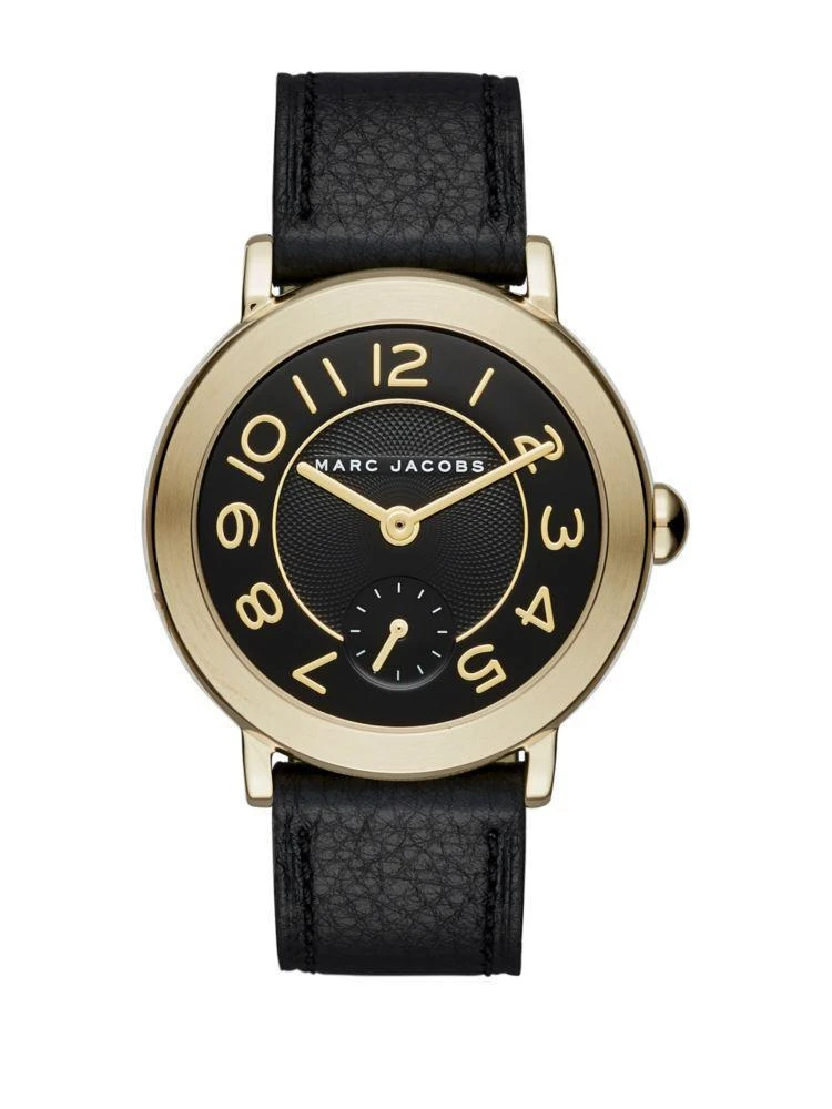 商品Marc Jacobs|Riley Goldtone Stainless Steel &amp; Leather Strap Watch,价格¥451,第2张图片详细描述