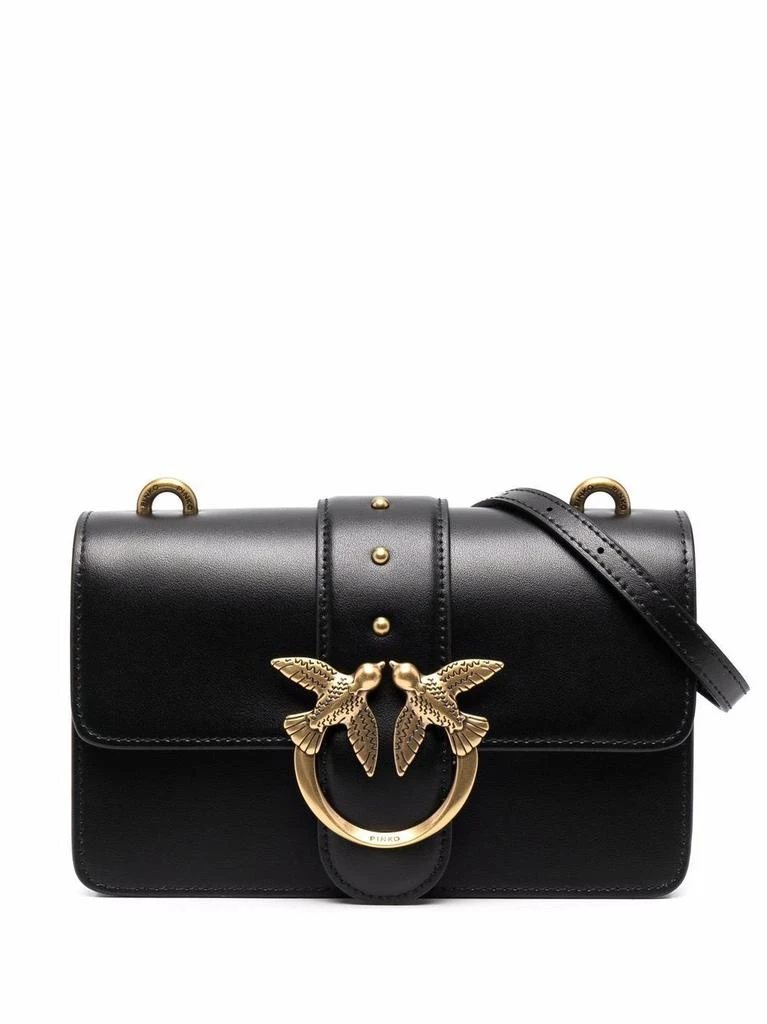 商品PINKO|Pinko women's black leather shoulder bag,价格¥2527,第1张图片