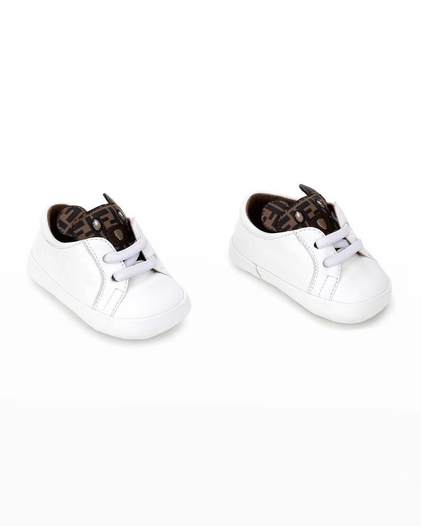 Kid's FF Bear Leather Low-Top Sneakers, Baby商品第1张图片规格展示