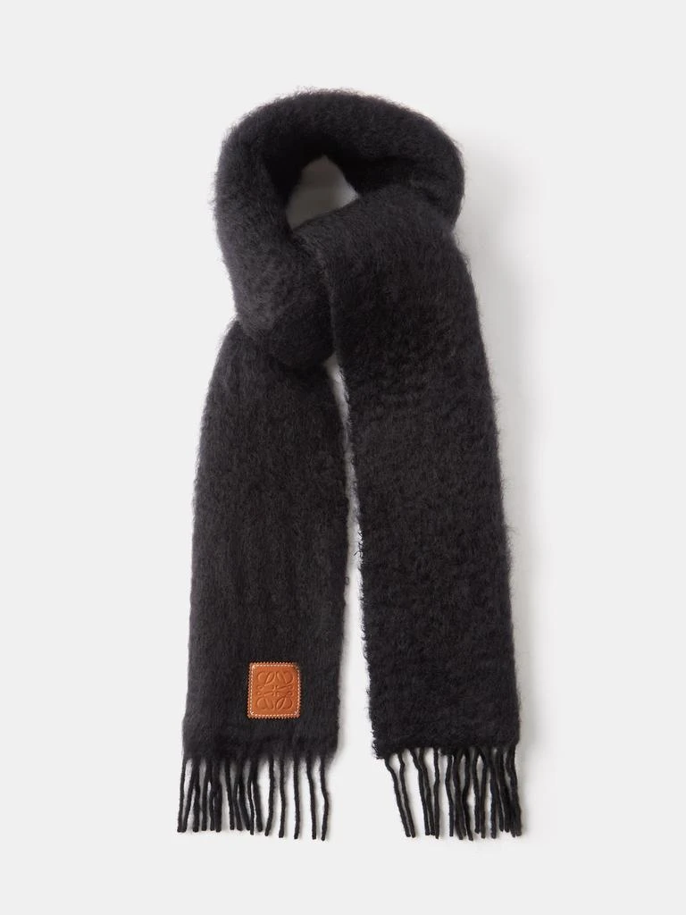 商品Loewe|Anagram-patch fringed mohair-blend scarf,价格¥2684,第1张图片