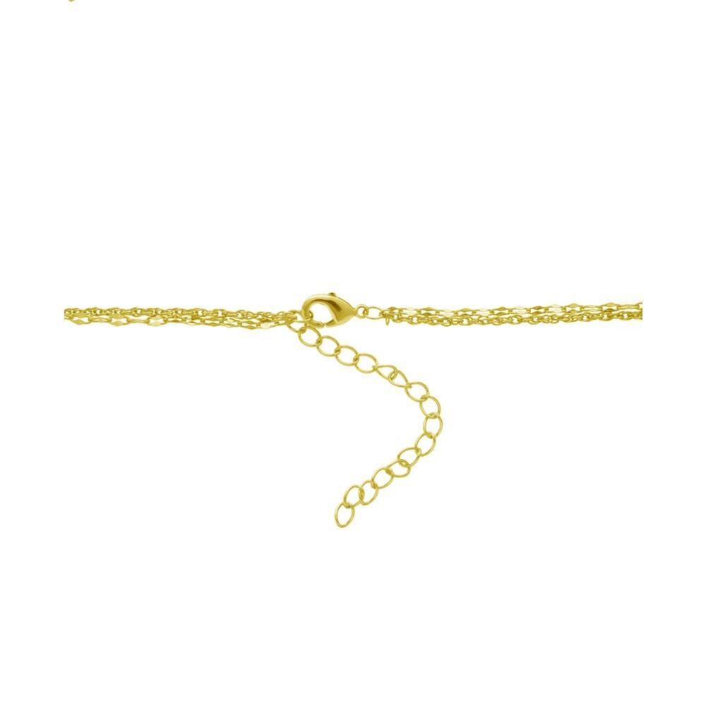 商品Essentials|Double Strand Chain Necklace with Pendant Drop, Gold Plate 16"+2" extender,价格¥187,第4张图片详细描述