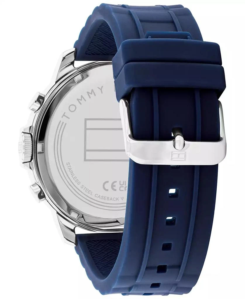 商品Tommy Hilfiger|Men's Navy Silicone Strap Watch 50mm,价格¥788,第3张图片详细描述