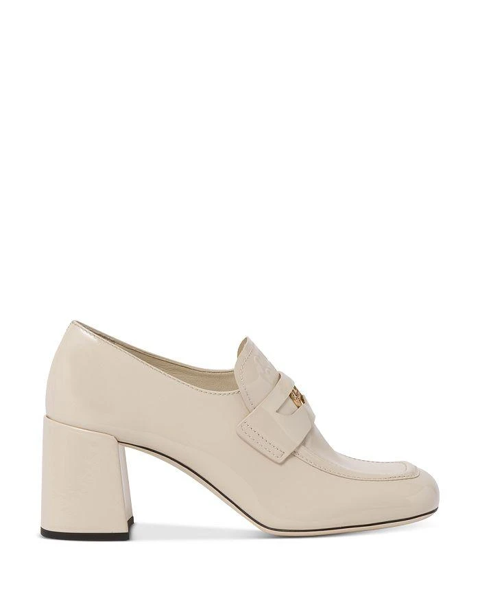 商品Miu Miu|Women's Calzature Donna Block Heel Penny Loafers,价格¥8782,第2张图片详细描述