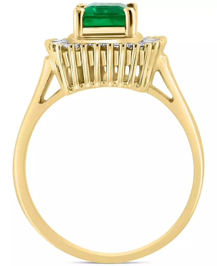 商品Effy|Brasilica by EFFY® Emerald (1-3/8 ct. t.w.) and Diamond (1/2 ct. t.w.) Ring in 14k Yellow Gold or 14k White Gold (Also in Sapphire),价格¥6937,第4张图片详细描述