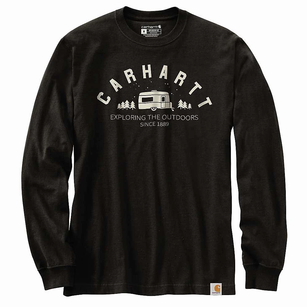 商品Carhartt|Carhartt Men's Relaxed Fit Heavyweight LS Camper Graphic T-Shirt,价格¥174,第1张图片