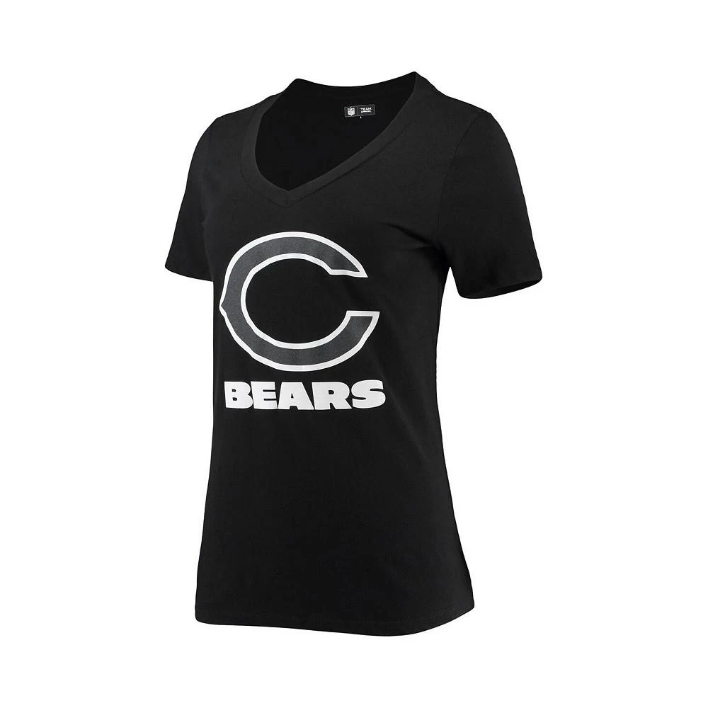 商品New Era|Women's Black Chicago Bears Logo V-Neck T-shirt,价格¥225,第2张图片详细描述