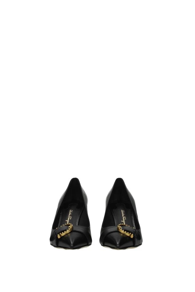 商品Salvatore Ferragamo|Pumps Leather Black,价格¥2279,第3张图片详细描述