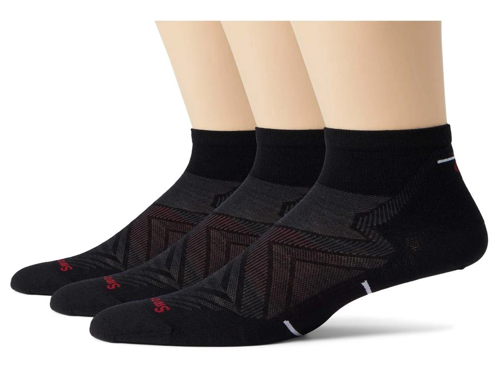 商品SmartWool|Run Zero Cushion Ankle Socks 3-Pack,价格¥407,第1张图片