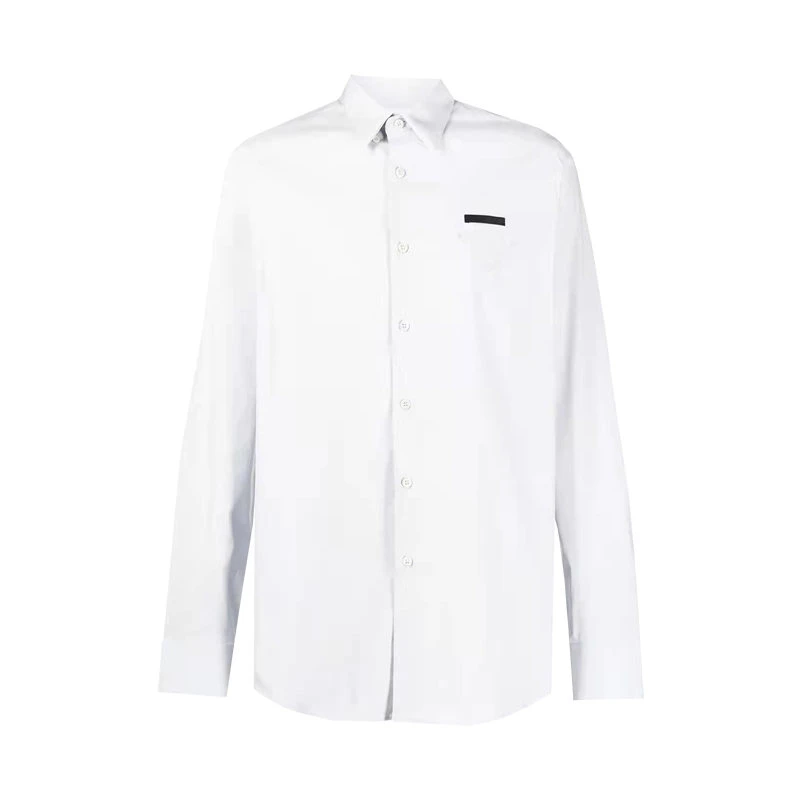 商品Prada|PRADA 男士白色棉质左胸有口袋装饰长袖衬衫 UCN259-F62-F0Z56,价格¥4989,第1张图片