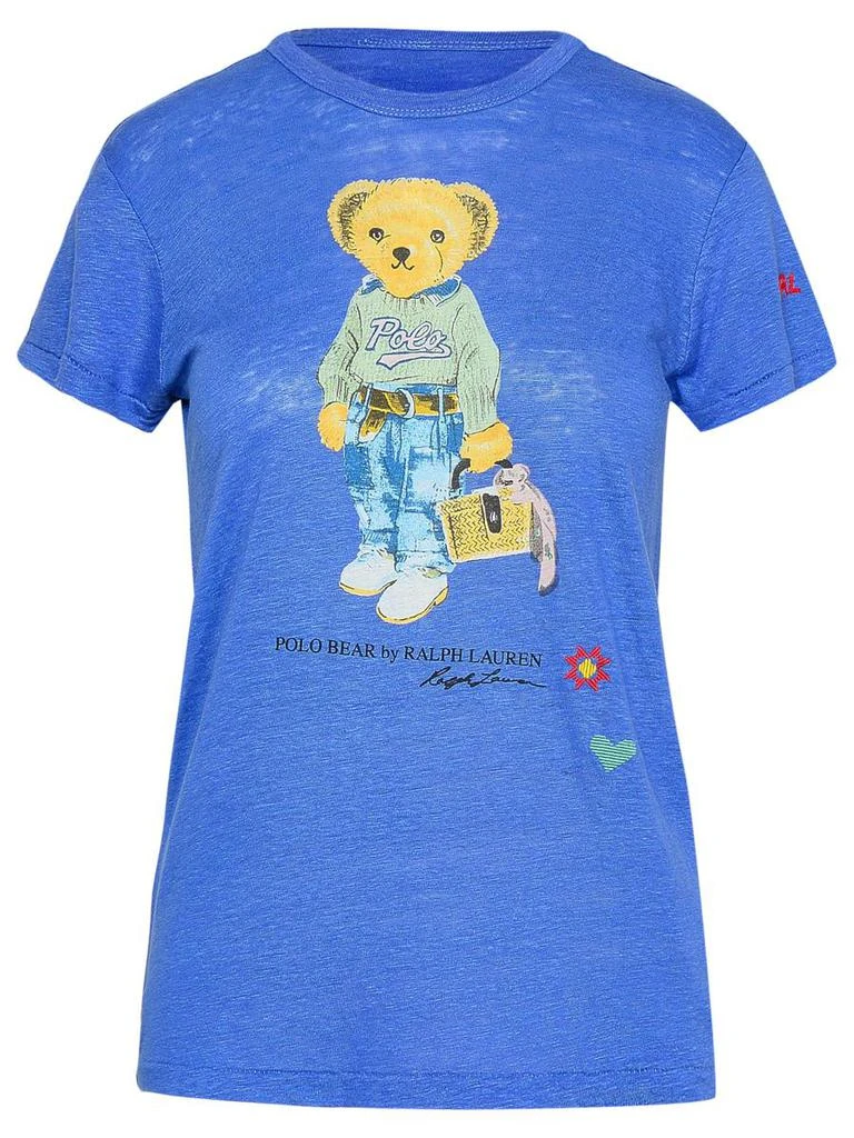 商品Ralph Lauren|T-SHIRT POLO BEAR IN LINO AZZURRA,价格¥913,第1张图片