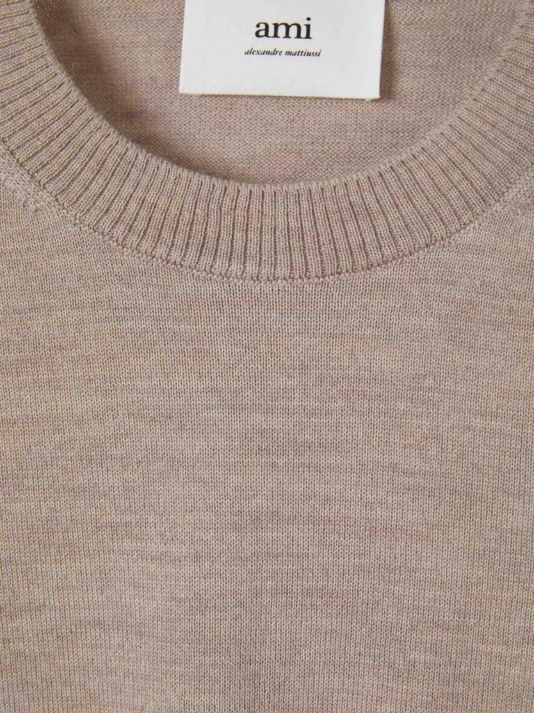 商品AMI|AMI Logo Embroidered Crewneck Knitted Jumper,价格¥1497,第3张图片详细描述
