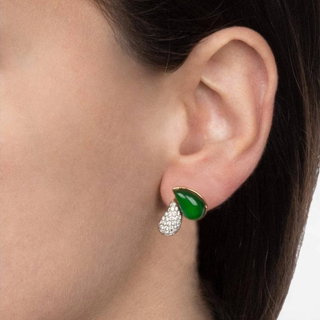 商品Tavanti|Tavanti Les Fleurs 18K White & Rose Gold Diamond, Green Aventurine & Rock Crystal Earrings JF-75-1002F-9,价格¥37065,第2张图片详细描述