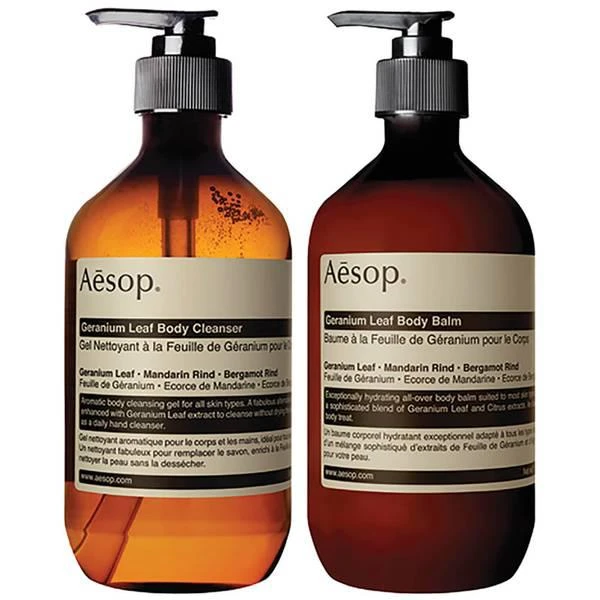 商品Aesop|Aesop Geranium Leaf Body Cleanser and Balm Duet (Worth $142),价格¥1096,第2张图片详细描述