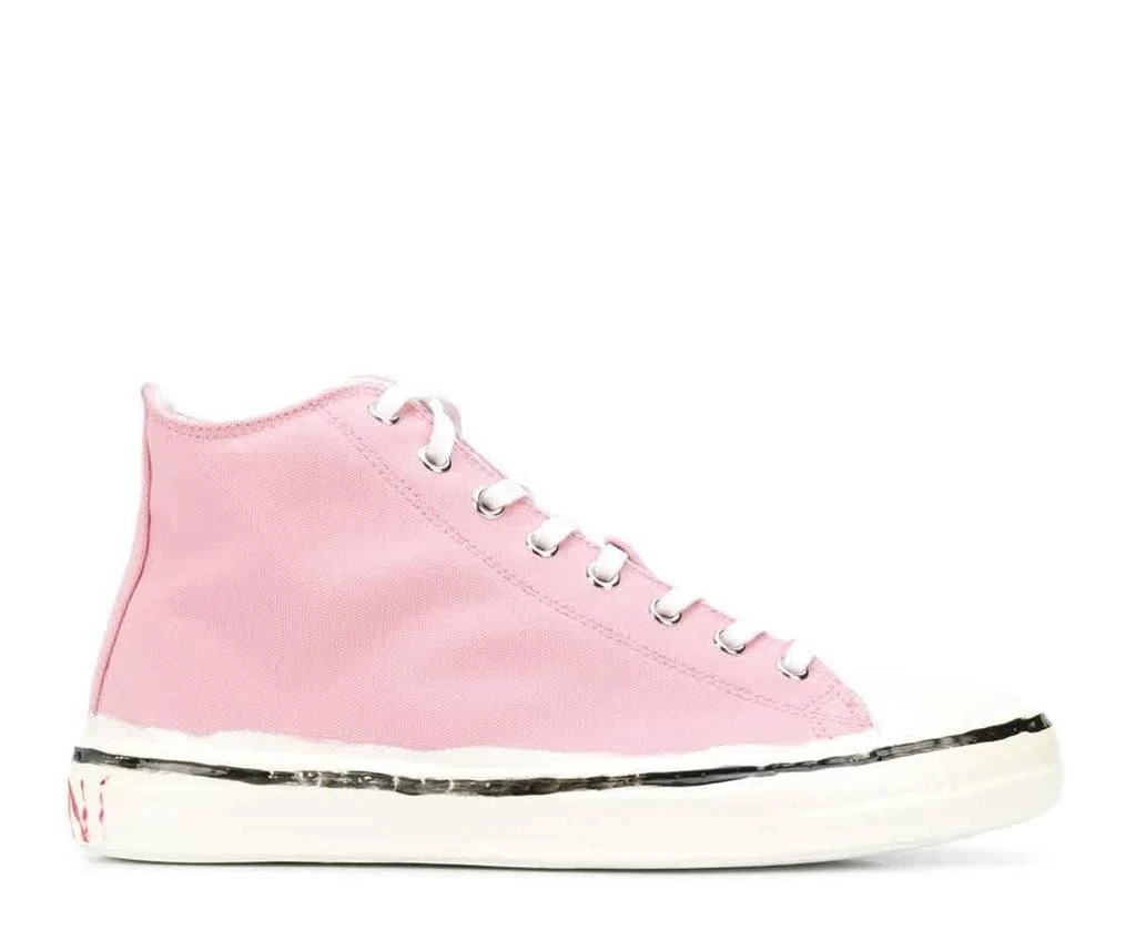 商品Marni|Marni Ladies Pink Cotton Canvas High-top Sneakers, Brand Size 36 (US Size 6),价格¥2078,第1张图片