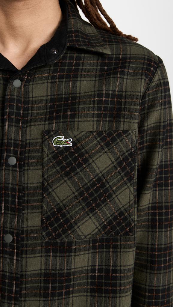 Lacoste Reversible Cotton Flannel Overshirt商品第6张图片规格展示