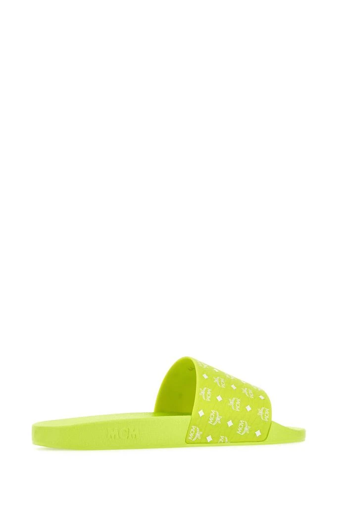 商品MCM|Acid green canvas slippers,价格¥968,第2张图片详细描述