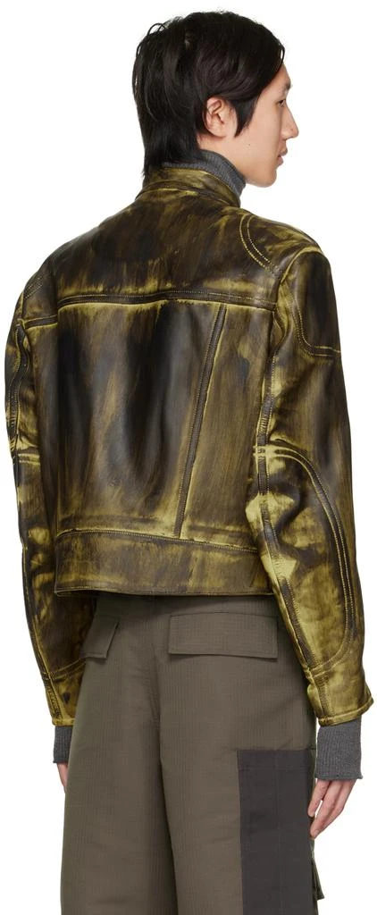 商品Acne Studios|Yellow Lawondo Moto Leather Jacket,价格¥12702,第3张图片详细描述