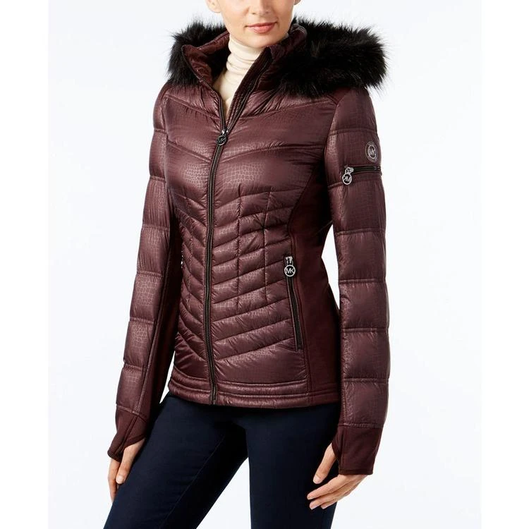 商品Michael Kors|MICHAEL  Faux-Fur-Trim Mixed-Media Puffer Coat,价格¥973,第1张图片