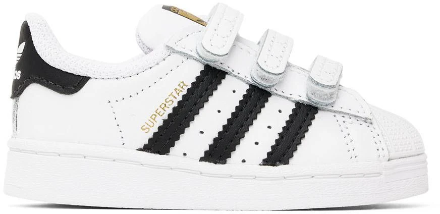 商品Adidas|Baby White & Black Superstar Sneakers,价格¥344,第1张图片