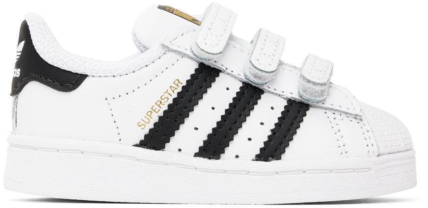 商品Adidas|Baby White & Black Superstar Sneakers,价格¥519,第1张图片